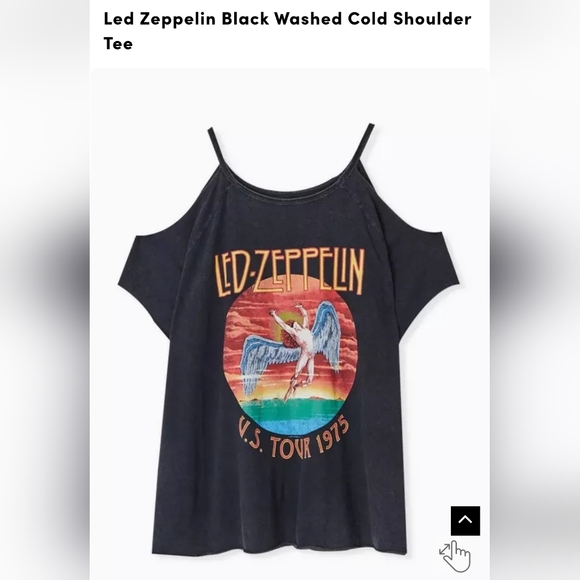 torrid Tops - Torrid Cold Shoulder Led Zeppelin Graphic T-Shirt - Size 3
